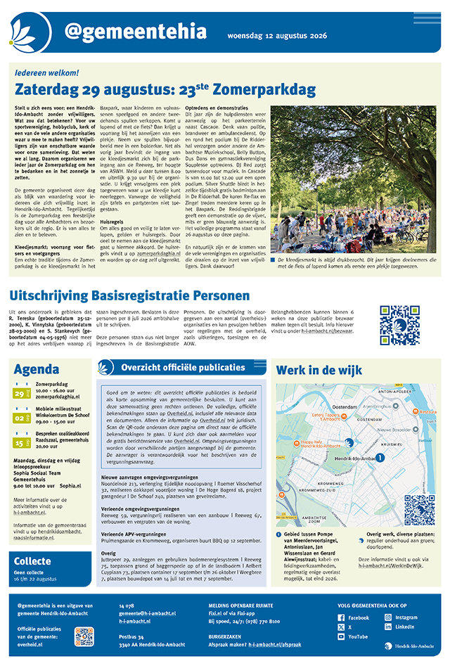 @gemeentehia 12 augustus 2026