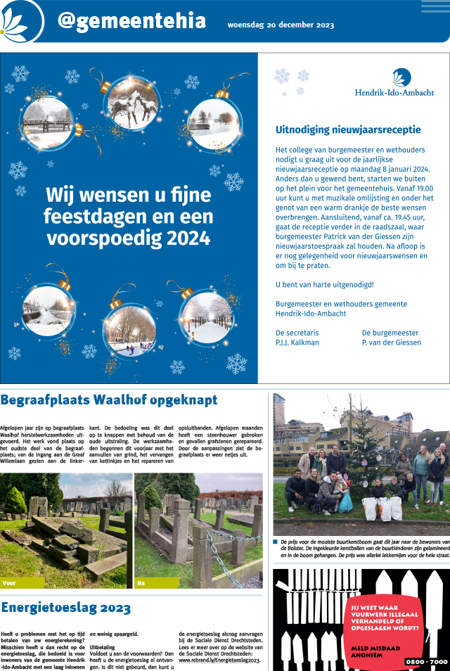 @gemeentehia 20 december 2023