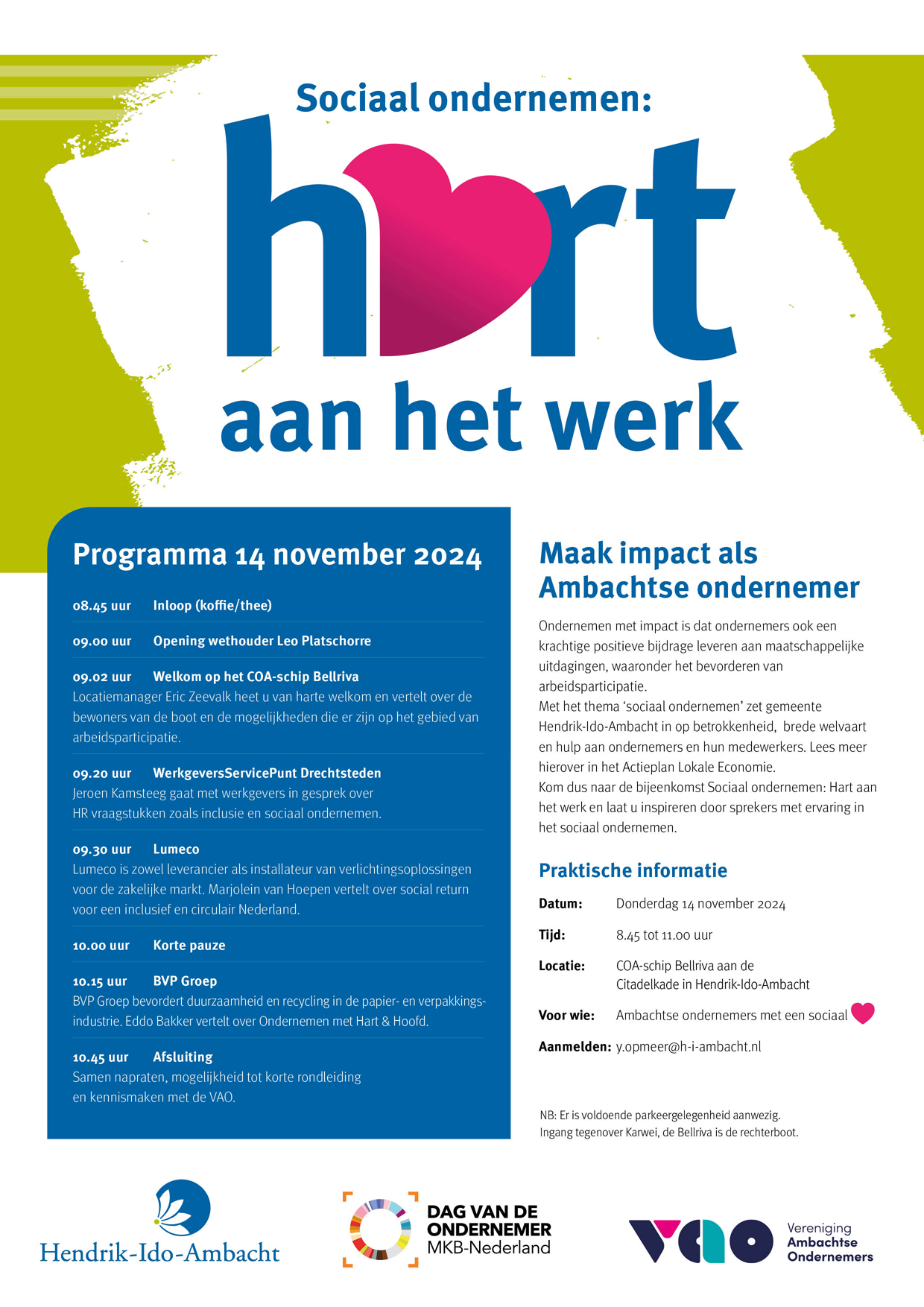 Hart aan het werk
