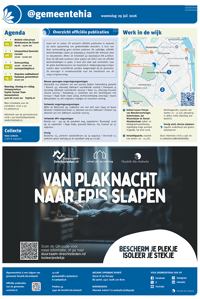 @gemeentehia 29 juli 2026